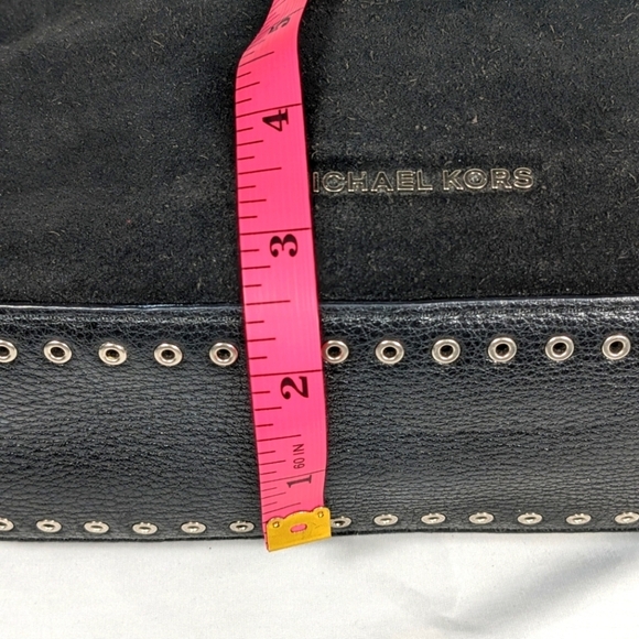 Michael Kors Brooklyn Camera Bag Suede Leather, Tassel & Rings Crossbody - Picture 15 of 15